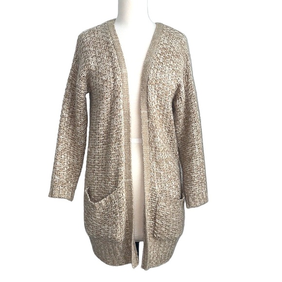 Cotton On Sweaters - COTTON ON beige long knitted sweater with double pockets in size small